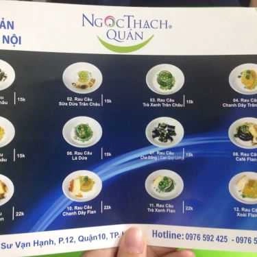 Thực đơn- Ăn vặt Ngọc Thạch Quán - Sữa Chua & Caramen