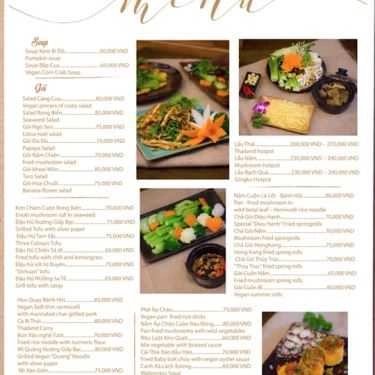 Thực đơn- Quán Ăn Nhà Hàng Chay Diệu Hạnh