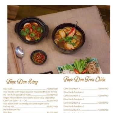Thực đơn- Quán Ăn Nhà Hàng Chay Diệu Hạnh