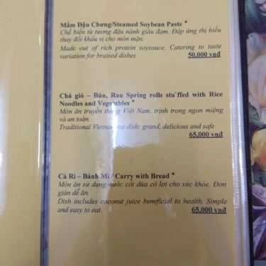 Thực đơn- Quán Ăn Nhà Hàng Chay Liên Hương