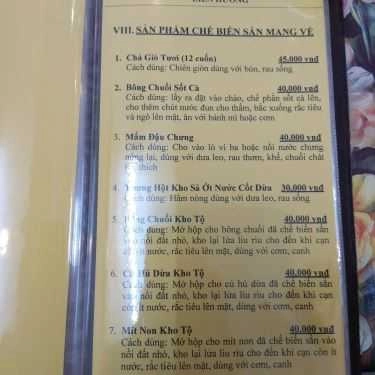 Thực đơn- Quán Ăn Nhà Hàng Chay Liên Hương