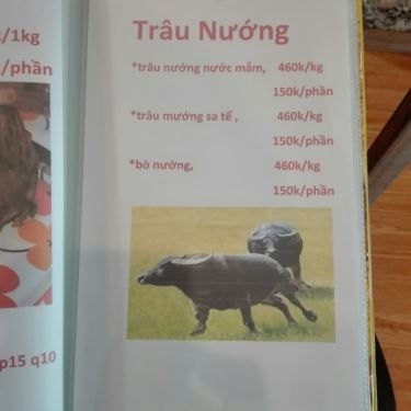 Thực đơn- Nhà Hàng Đặc Sản Trâu Nướng