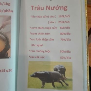 Thực đơn- Nhà Hàng Đặc Sản Trâu Nướng