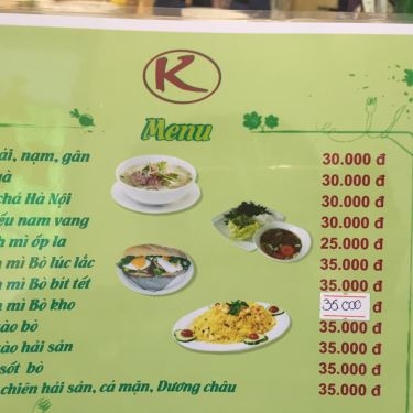 Thực đơn- Nhà Hàng Ken - Điểm Tâm Sáng & Cơm Trưa Văn Phòng