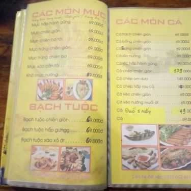 Thực đơn- Quán Nhậu Nhân Hòa Quán - Lẩu & Các Món Nhậu