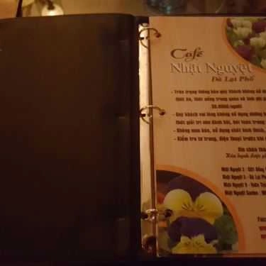 Thực đơn- Nhật Nguyệt Cafe 1 - Trường Sơn