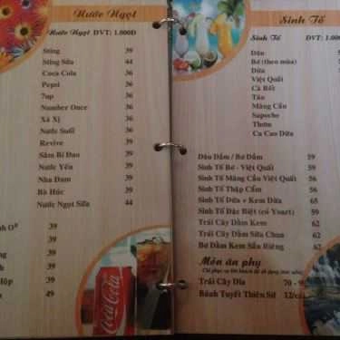 Thực đơn- Nhật Nguyệt Cafe 1 - Trường Sơn