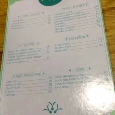 Thực đơn- Nhiên Cafe