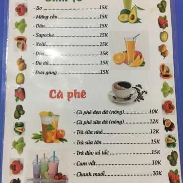 Thực đơn- Ăn vặt Như Ý - Trà Sữa & Sinh Tố