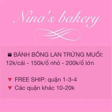 Tổng hợp- Shop online Nina's Bakery - Pasteur