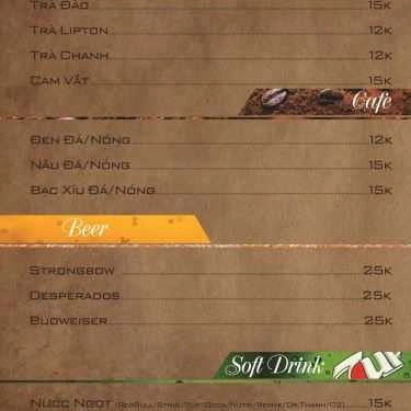 Thực đơn- NOW - Coffee & Beer
