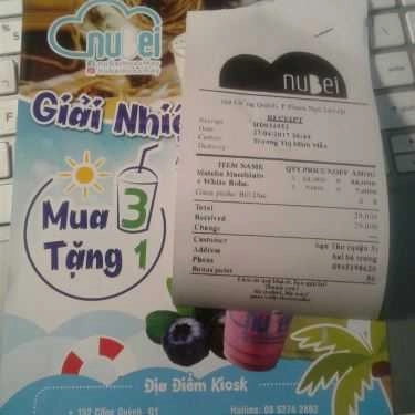 Thực đơn- Ăn vặt NuBei Nước Mây - Cống Quỳnh