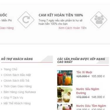 Tổng hợp- Shop online Nuhawa - Nước Hoa Quả Online