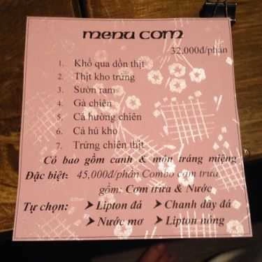 Thực đơn- Nuo House Coffee