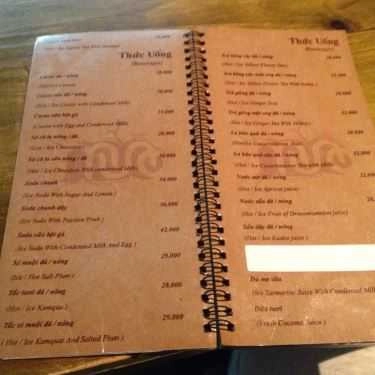 Thực đơn- Nuo House Coffee
