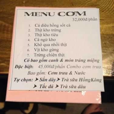Thực đơn- Nuo House Coffee