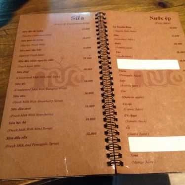 Thực đơn- Nuo House Coffee