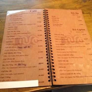 Thực đơn- Nuo House Coffee