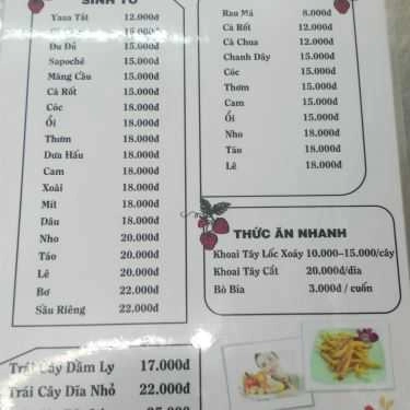 Thực đơn- Cafe Quán Cô 9