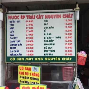 Thực đơn- Ăn vặt Nước Ép Trái Cây Nguyên Chất - Quang Trung