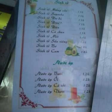 Thực đơn- Ăn vặt Quán Loan - Cafe, Sinh Tố & Giải Khát