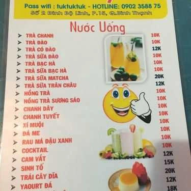 Thực đơn- Trà Chanh NyNa & Ăn Vặt