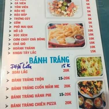 Thực đơn- Trà Chanh NyNa & Ăn Vặt
