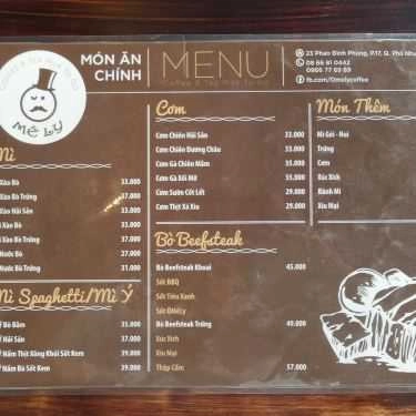 Thực đơn- Ô Mê Ly Coffee & Tea Milk
