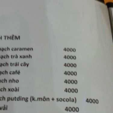 Thực đơn- Cafe Obama Trà Sữa