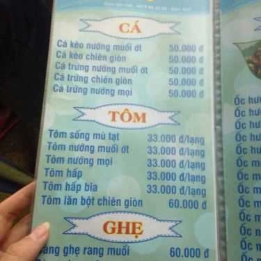 Thực đơn- Ăn vặt Ốc A Nhỏ