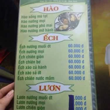 Thực đơn- Ăn vặt Ốc A Nhỏ