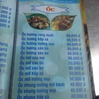 Thực đơn- Ăn vặt Ốc A Nhỏ