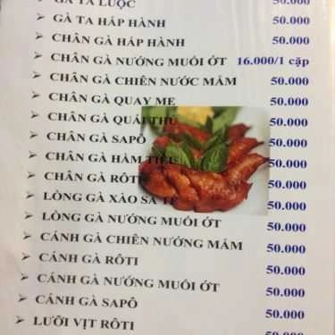 Thực đơn- Ăn vặt Ốc Cà Na - Tân Vĩnh