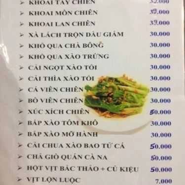 Thực đơn- Ăn vặt Ốc Cà Na - Tân Vĩnh