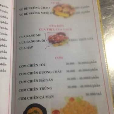 Thực đơn- Ăn vặt Ốc Công Đoàn