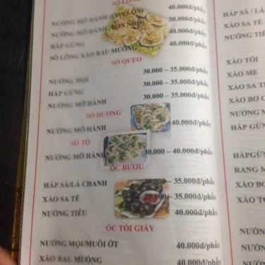 Thực đơn- Ăn vặt Ốc Công Đoàn
