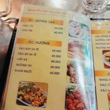 Thực đơn- Quán Nhậu Ốc Đêm 235