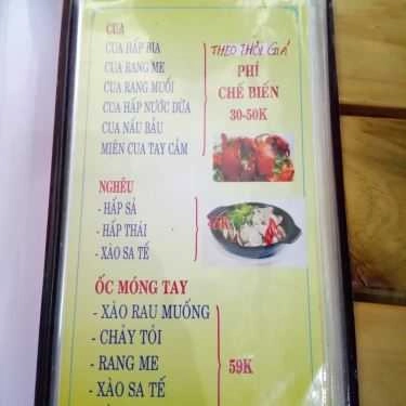 Thực đơn- Quán Nhậu Ốc Hải Sản 107