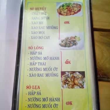 Thực đơn- Quán Nhậu Ốc Hải Sản 107
