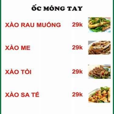 Thực đơn- Quán Nhậu Ốc Like