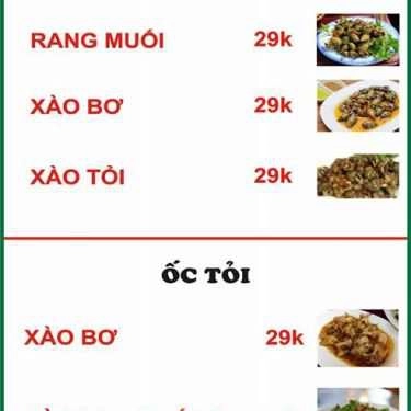 Thực đơn- Quán Nhậu Ốc Like