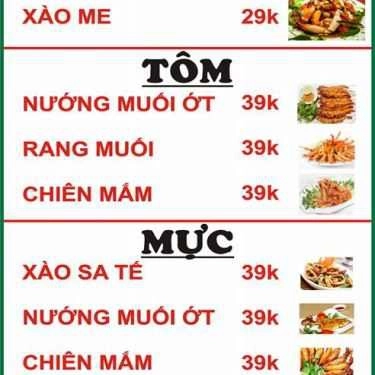 Thực đơn- Quán Nhậu Ốc Like