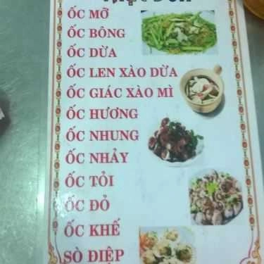 Thực đơn- Ăn vặt Ốc Ngọc Ánh - Lê Quang Sung