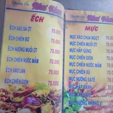 Thực đơn- Quán Nhậu Ốc Như Tâm