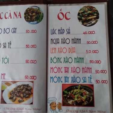 Thực đơn- Quán Nhậu Ốc Rẫy