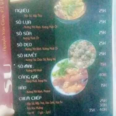 Thực đơn- Quán Nhậu Ốc Su