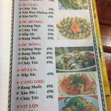 Thực đơn- Ăn vặt Ốc Tâm - Tây Thạnh