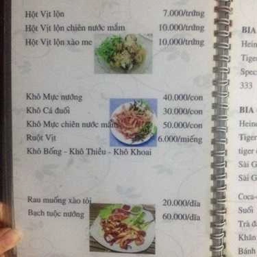 Thực đơn- Ăn vặt Ốc Ti - Võ Duy Ninh