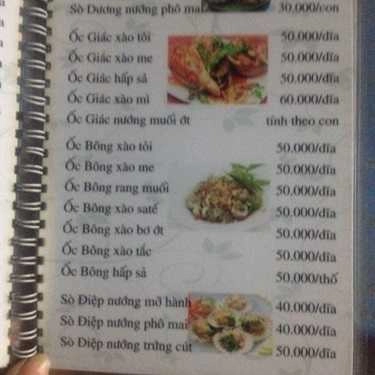 Thực đơn- Ăn vặt Ốc Ti - Võ Duy Ninh