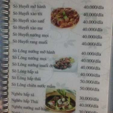 Thực đơn- Ăn vặt Ốc Ti - Võ Duy Ninh